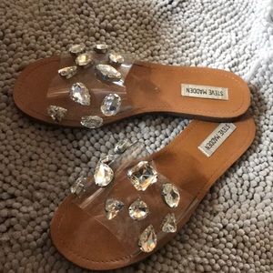 Steve Madden jeweled sandals.